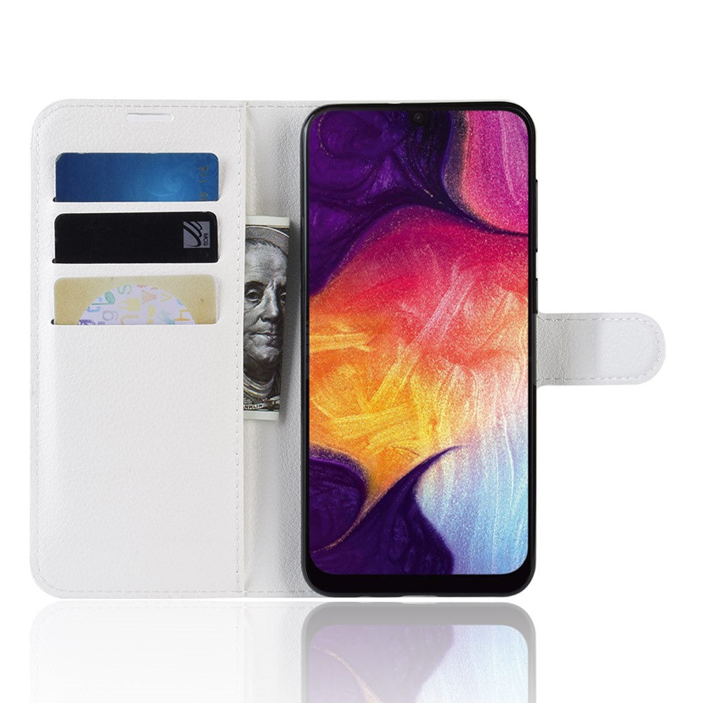 Hülle für Samsung Galaxy A50/A30s Handyhülle Flip Case Bumper Cover Handytasche Weiß