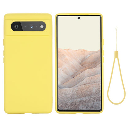 Hülle für Google Pixel 6 Handyhülle Silikon Case Cover Bumper Etui Matt Gelb