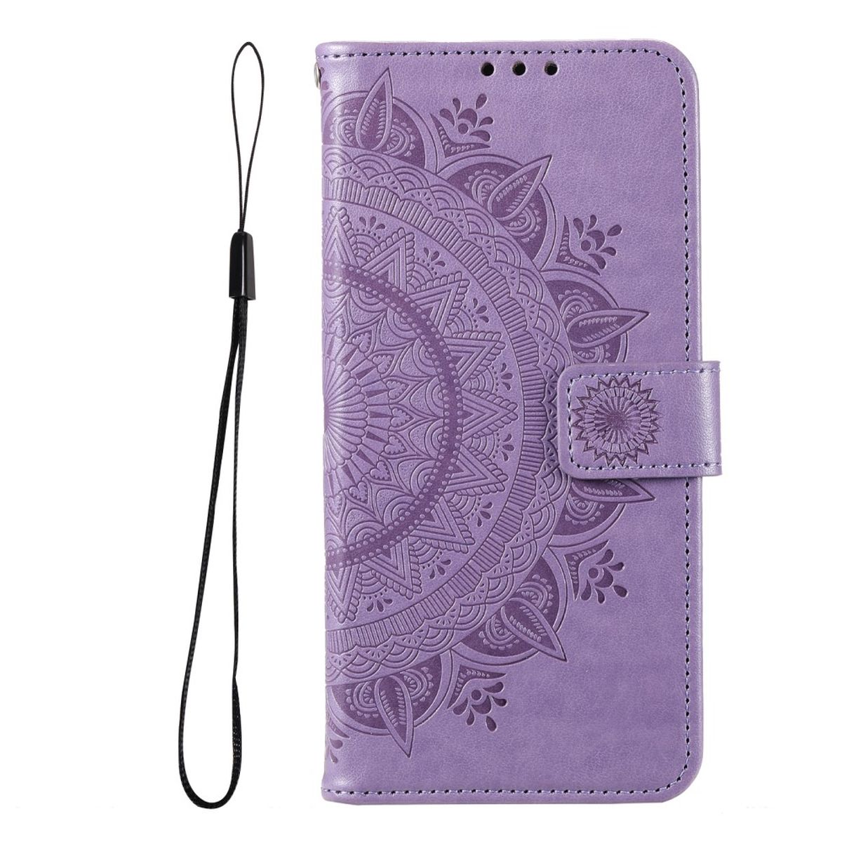 Hülle für Samsung Galaxy A73 5G Handyhülle Flip Case Cover Tasche Mandala Lila