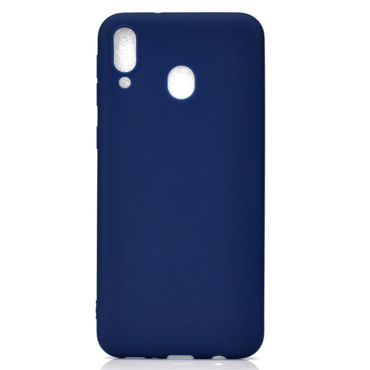 Hülle für Samsung Galaxy A40 Handyhülle Silikon Cover Schutzhülle matt Blau