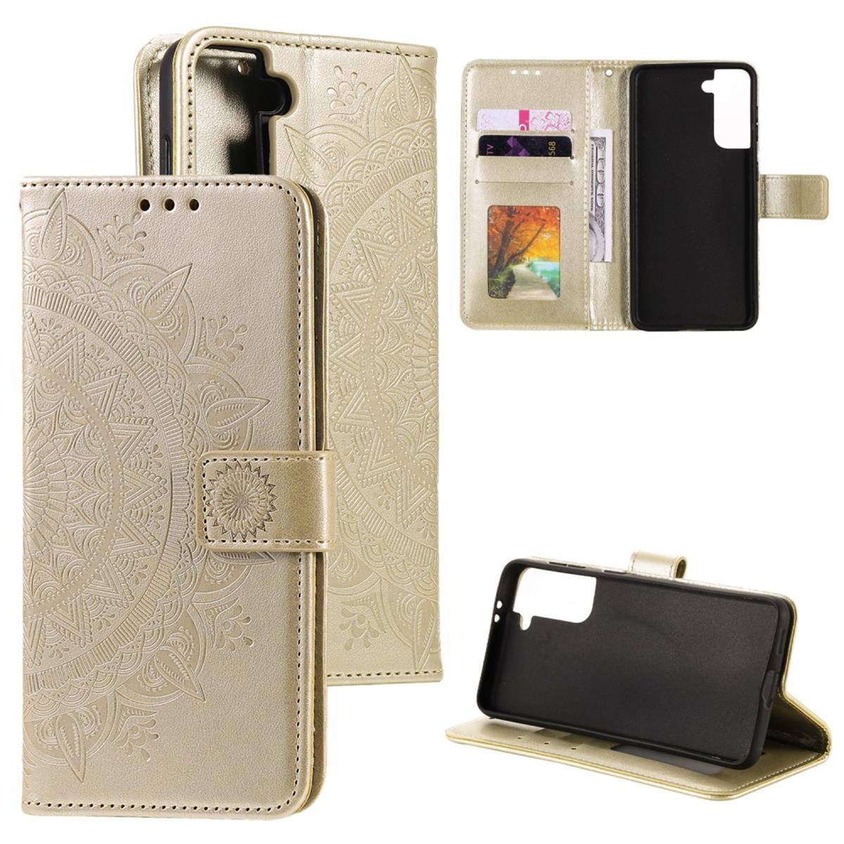 Hülle für Samsung Galaxy S21 Plus Handyhülle Flip Case Cover Schutzhülle Mandala Gold