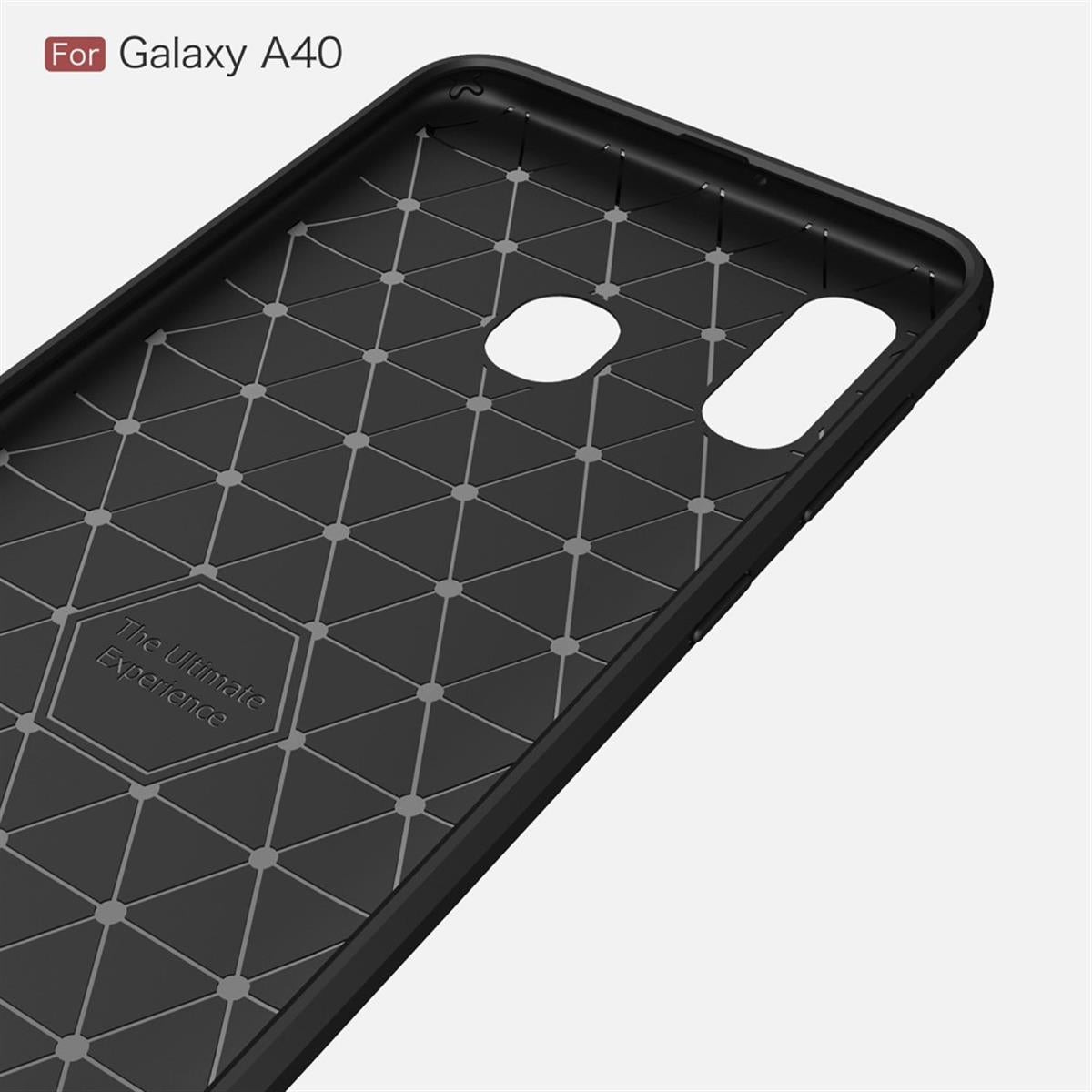 Hülle für Samsung Galaxy A40 Handyhülle Schutzhülle Silikon Case Carbon Farben