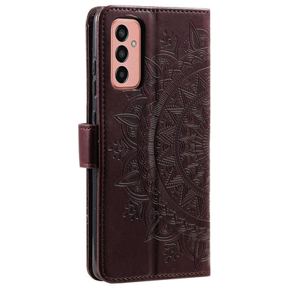 Hülle für Samsung Galaxy A14 4G/5G Handyhülle Flip Case Cover Etui Mandala Braun