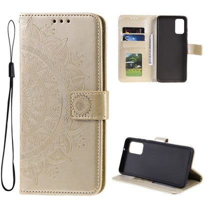 Hülle für Samsung Galaxy A23 Handyhülle Flip Case Cover Schutzhülle Mandala Gold