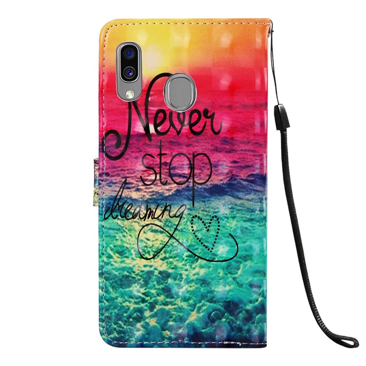 Hülle für Samsung Galaxy A40 Handyhülle Schutztasche Cover Case Motiv Never stop