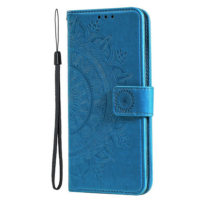 Hülle für Apple iPhone 14 Plus Handyhülle Flip Case Handy Cover Mandala Blau