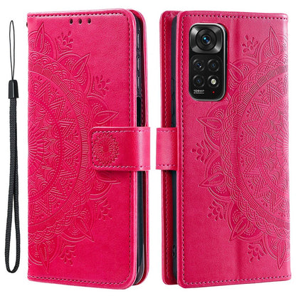 Hülle für Xiaomi Redmi Note 11/11S 4G/Poco M4 Pro Handy Flip Cover Mandala Pink