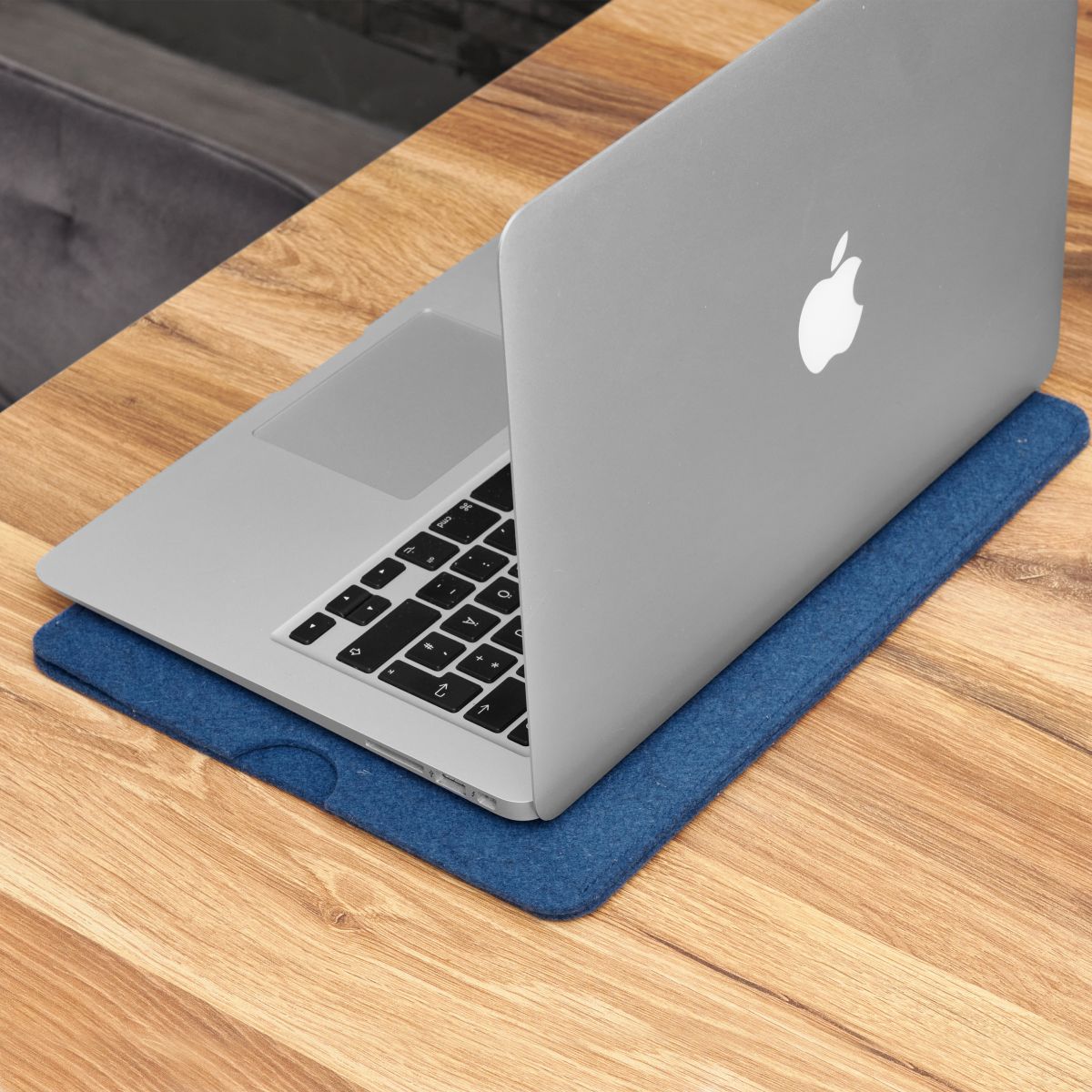 Hülle für Apple MacBook Pro 13" (M1,M2)/Air 13" (M1) Handmade Filz Cover Blau