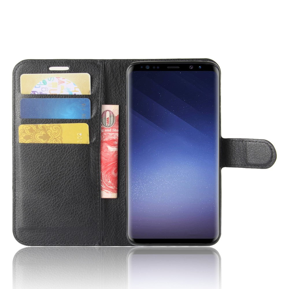 Hülle für Samsung Galaxy S9+ (Plus) Handyhülle Flip Case Schutz Tasche Schwarz