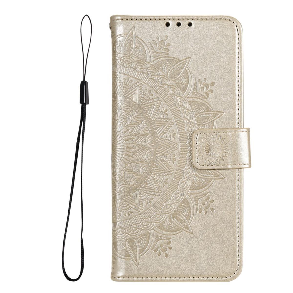 Hülle für Google Pixel 6 Pro Handyhülle Tasche Flip Case Cover Etui Mandala Gold