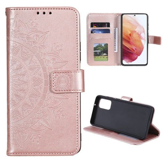 Hülle für Samsung Galaxy A73 5G Handyhülle Flip Case Cover Etui Mandala Rosegold