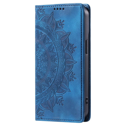 Hülle für Samsung Galaxy A15 Handyhülle Flip Case Cover Tasche Mandala Blau