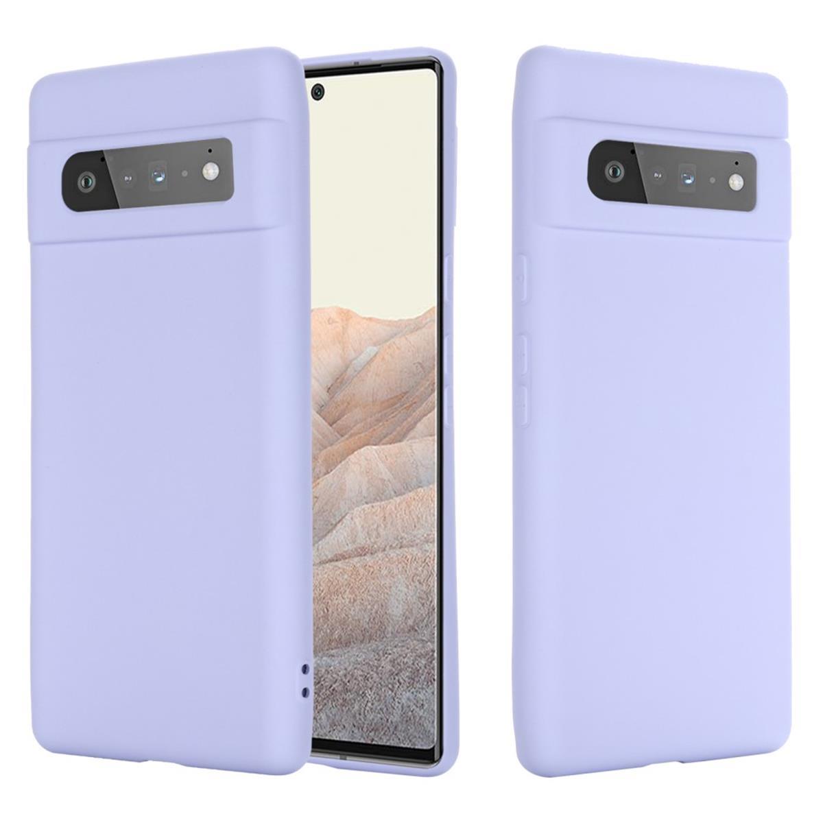 Hülle für Google Pixel 6 Pro Handyhülle Silikon Case Cover Bumper Matt Flieder