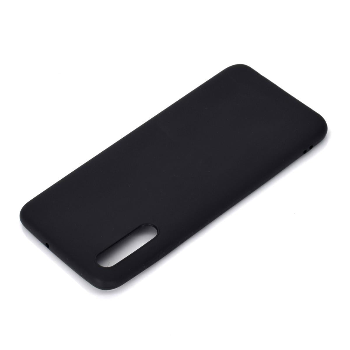 Hülle für Samsung Galaxy A50/A30s Handyhülle Silikon Case Cover Bumper matt schwarz