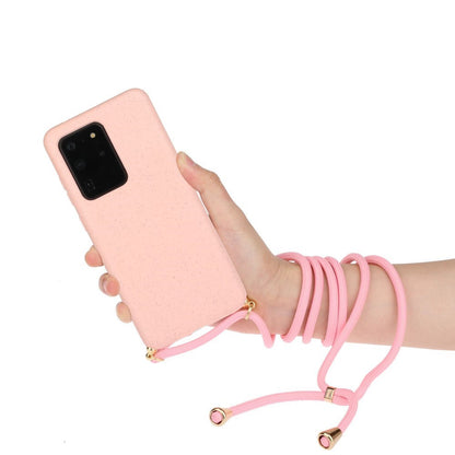 Hülle für Samsung Galaxy S20 Ultra Handyhülle Band Handykette Kordel Schnur Case Rosa