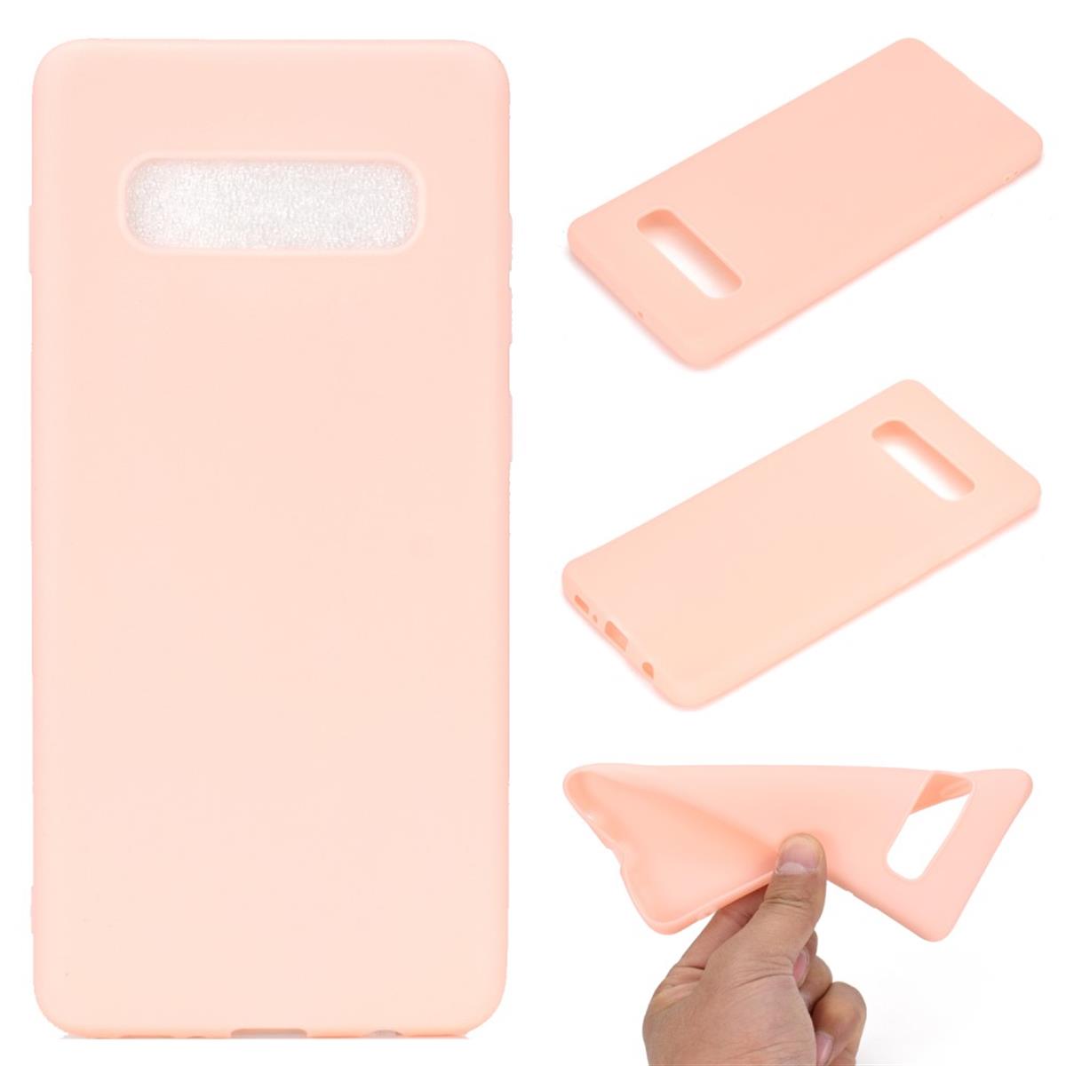 Hülle für Samsung Galaxy S10+ (Plus) Handyhülle Silikon Case Schutzhülle Rosa